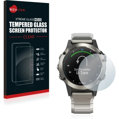 Afbeelding van Savvies Glas Screenprotector voor Garmin quatix 5 Gehard Beschermglas 9H
