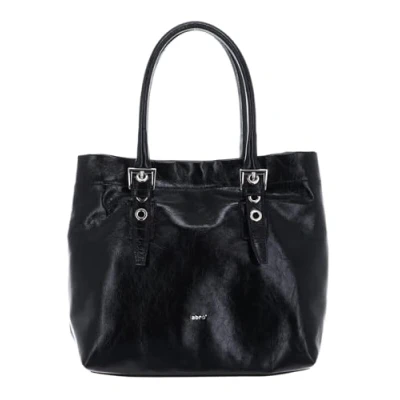 Afbeelding van abro Handtas Schoudertas Leder Alias Soft Shopper BY MY SIDE Black / Nickel Zwart