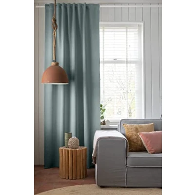 Afbeelding van Elbersdrucke Midnight 03 Mint gordijn met verborgen lussen, polyester, 255x140cm