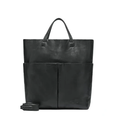 Afbeelding van LIEBESKIND BERLIN Leren Schoudertas Hera Sheep Natural Tote Bag Black Zwart