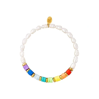 Afbeelding van Armband regenboogkleuren Yehwang One size Multi/Goud