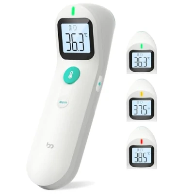 Afbeelding van Contactloze koortsthermometer voor baby&#039;s en volwassenen, digitale voorhoofdthermometer, infrarood thermometer met onmiddellijke nauwkeurige aflezing, koortsalarm, wit