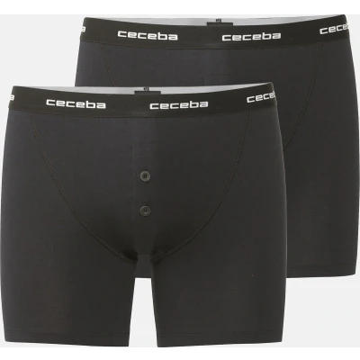 Afbeelding van CECEBA New Classics heren boxer lang met gulp (2 pack) zwart Maat 3XL