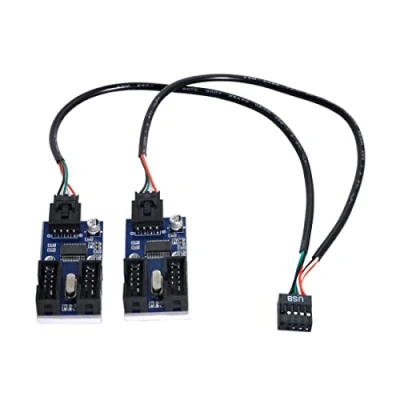 Afbeelding van chenyang Cy 9Pin USB 2.0 Header 1 naar 2/4 Vrouwelijke Verlengkabel Hub Connector Adapter Poort Multiplier