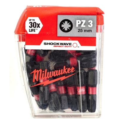 Afbeelding van Milwaukee Schroefbit Shockwave PZ3 25mm (25 stuks)