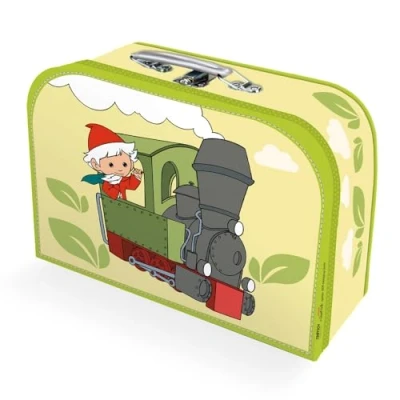 Afbeelding van Trötsch Kinderkoffer &quot;Sandmann&quot; Lokomotive medium, Pappkoffer, Koffer aus Pappe, Geschenk Verpackung, Gutschein Verpackung,Spielkoffer, Metallgriff und Metallhenkel, Reisekoffer Kinder: 24 x 17 cm