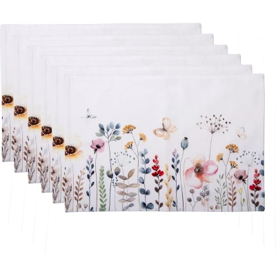 Afbeelding van Clayre &amp; Eef Groene Placemat 6 stuks 48*33 cm SPL FOB40