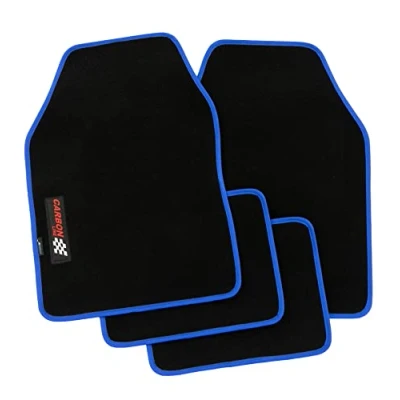 Afbeelding van Petex 11380005 Autotapijt Universal Carbon, 4 delig, blauw