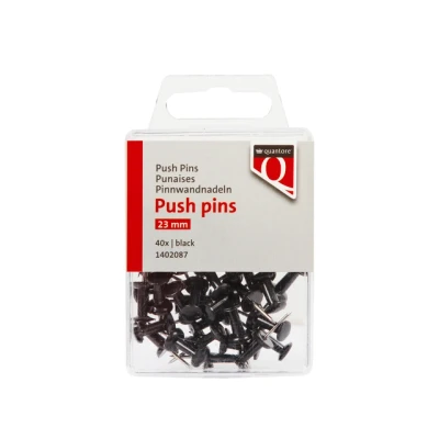 Afbeelding van Push pins 40 stuks zwart