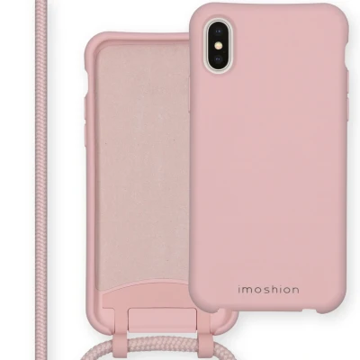 Afbeelding van Apple iPhone Xs Hoesje Siliconen en TPU (zacht) imoshion Softcase/Koordhoesje/Backcover Roze Telefoonhoesje