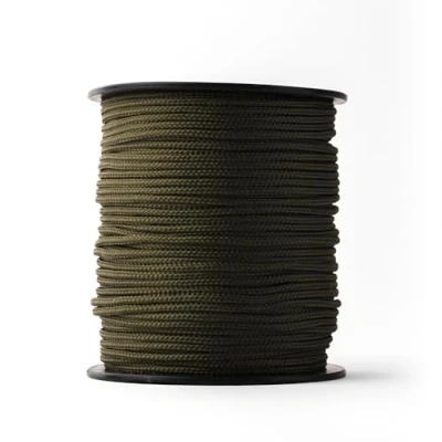 Afbeelding van SNURO polyester touw (3mm, 100M) robuust gevlochten in het kaki groen voor elke toepassing weerbestendig ideaal buiten &amp; survival Commandotouw