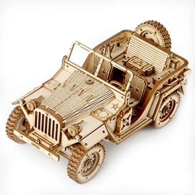 Afbeelding van Robotime Rokr Army Field Car MC701