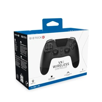 Afbeelding van Gioteck VX4 Premium Bluetooth Wireless Controller Zwart PS4