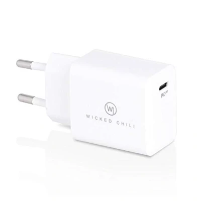 Afbeelding van Wicked Chili 20W USB C Power Adapter compatibel met MagSafe Duo lader, iPhone 14, 13, 12 (Pro, Max, Plus, Mini), Apple Watch (Ultra 8 7 SE 6 5 4 3) en AirPods Pro, PD snellader