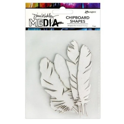 Afbeelding van Ranger Dina Wakley MEdia Chipboard Shapes Feathers MDA74915 (05 21)