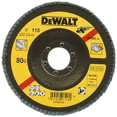 Afbeelding van DeWalt Accessoires Lamellen schuurschijf gebogen, Ø115mm, K80 DT3257 QZ 10 stuks