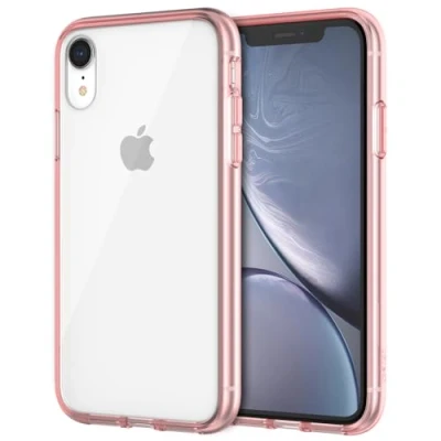 Afbeelding van JETech Hoesje voor iPhone XR 6,1 Inch, Schokabsorptie Transparant Bumper Case, Anti Krasvrije Doorzichtig Achterkant (Rosé Goud)