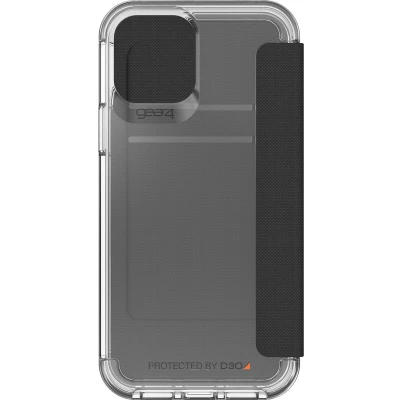 Afbeelding van Apple iPhone 12 Pro Hoesje Siliconen en TPU (zacht) Gear4 Bookcase Zwart Telefoonhoesje Shockproof/Valbescherming