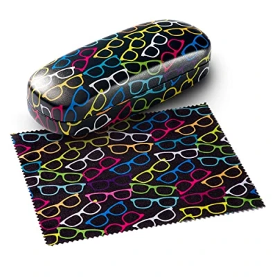 Afbeelding van FEFI Hardcase brillenkoker met bijpassende microvezeldoek, zwart, M