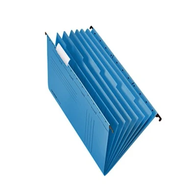 Afbeelding van FALKEN 15046582 Multihechter UniReg. Gemaakt in Duitsland. van gerecycled karton voor DIN A4 open aan de zijkant blauw personeelsdossier het klasseren losse bladen,1 Stuk map