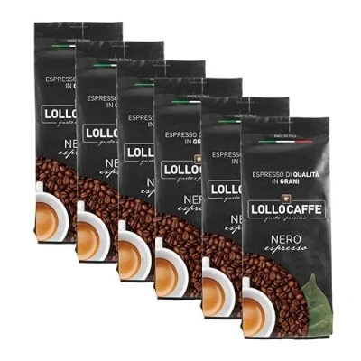 Afbeelding van Koffiebonen Vending ZWARTE Mix Lollo Caffè 1 kg x 6