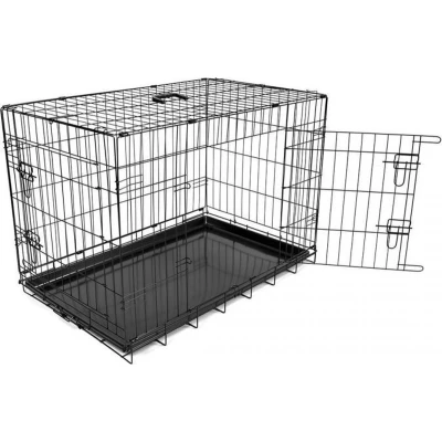 Afbeelding van Hondenbench Duvo zwart 92x57x64 cm