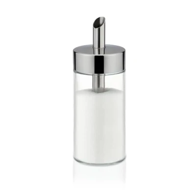 Afbeelding van Tescoma Suikerstrooier van glas, geborsteld roestvrij staal, ideaal voor witte/bruine suiker, 225 ml