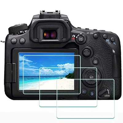 Afbeelding van ULBTER 80D schermbeschermer voor Canon EOS 77D 70D camera, 9H hardheid, ultraheldere van gehard glas, anti schrach vingerafdruk stof [3 stuks]