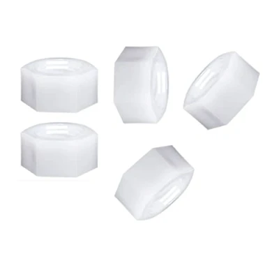 Afbeelding van CONPHERON Kunststof Zeskant Moer, Wit Nylon Moeren M6 (40 stuks)