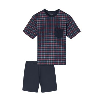 Afbeelding van Schiesser Comfort Essentials SET Pyjama, Heren, Maat: 50, Navy