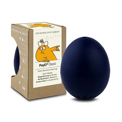 Afbeelding van piepei Classic Donkerblauw zingende eierwekker om mee te koken eierkoker voor 3 hardheidsgraden met melodieën grappig kookei muziek egtimer Brainstream