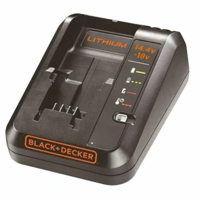 Afbeelding van BLACK &amp; DECKER BDC1A Multivolt snellader (voor 14,4 V Li Ionen, 1 Ah en 18 V, accu, onderdeel van het systeem, 4 laadstandmodi, inclusief laadkabel, led laadstandindicator),Meerkleurig