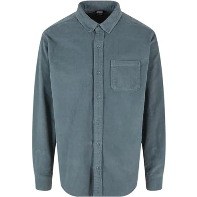 Afbeelding van Urban Classics Herenhemd van corduroy shirt met lange mouwen, verkrijgbaar in vele kleuren, maten S 5XL, DustyBlue., XL