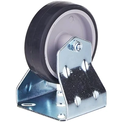 Afbeelding van Metafranc Bokwiel Ø 75 mm 60 x plaat rubberen wiel zacht loopvlak glijlager kg draagkracht/transportrol/meubelrol/zware lasten / 800580