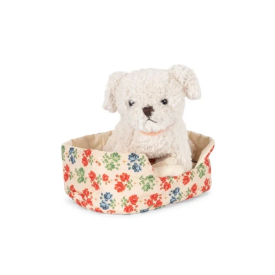 Afbeelding van Konges Sløjd Madeleine Puppy Met mandje en kauwspeeltje Fiola