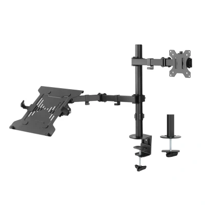 Afbeelding van ACT AC8305 Monitor Bureausteun + laptop Arm 1 scherm tot 32&quot; 15.6&quot;