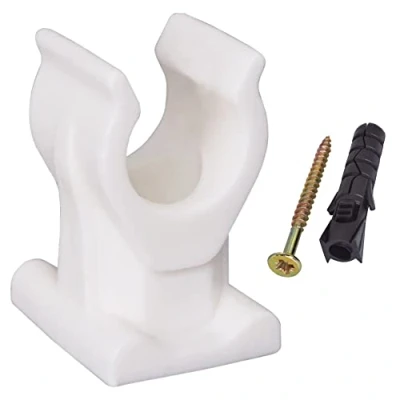 Afbeelding van SKIR&#039;CO (20 stuks) Pijpklemmen, Plastic Klemmen voor 10 mm Buizen, U Type Pijpklem, Slanghangers, Tubing White Clips