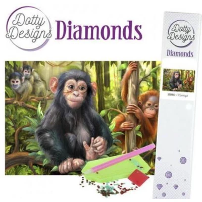 Afbeelding van Dotty Designs Diamonds Monkeys