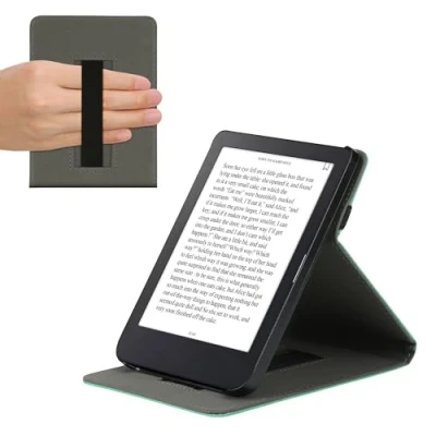 Afbeelding van kwmobile E reader hoesje compatibel met Kobo Clara 2E Ereader case van kunstleer cover in mintgroen