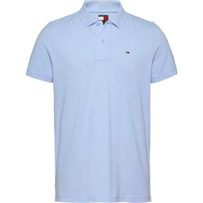 Afbeelding van Tommy Jeans Placket Poloshirt, Heren, Maat: 60, Sweet blue