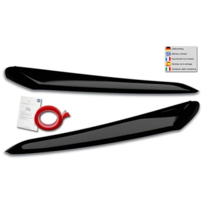 Afbeelding van Koplampspoilers compatibel met Citroën Jumper &amp; Fiat Ducato Peugeot Boxer 2014 Opel Movano 2021 (ABS Glanzend Zwart)