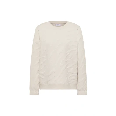 Afbeelding van Cecil Structured Pattern Sweater, Dames, Maat: Large, Beige
