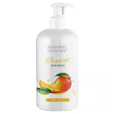 Afbeelding van Huidreiniging Professioneel 500 ml Tea Tree Olie + Tropical Sweet Mango Wash Douchegel voor het lichaam Ideaal bij een onzuivere huid, puistjes of ontharen met wax/scheren
