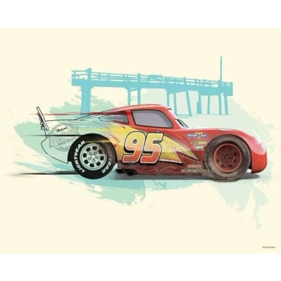 Afbeelding van Komar Artprint Cars Lightning McQueen Kinderkamer, slaapkamer, woonkamer