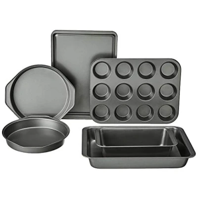 Afbeelding van AmazonBasics 6 delige bakset met anti aanbaklaag