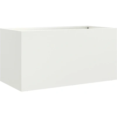 Afbeelding van Plantenbak 62x30x29 cm koudgewalst staal wit