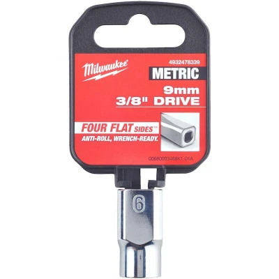 Afbeelding van Milwaukee Accessoires 3/8 Ratel Dop , Metrisch standaard 9MM 4932478339
