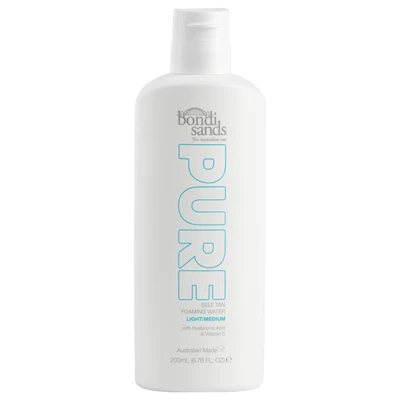Afbeelding van Bondi Sands Pure Self Tan Foaming Water Light/Medium 200ml Haibu by Kapperskorting.com