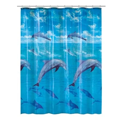 Afbeelding van Kleine Wolke douchegordijn Dolphin multicolor 180x200 cm