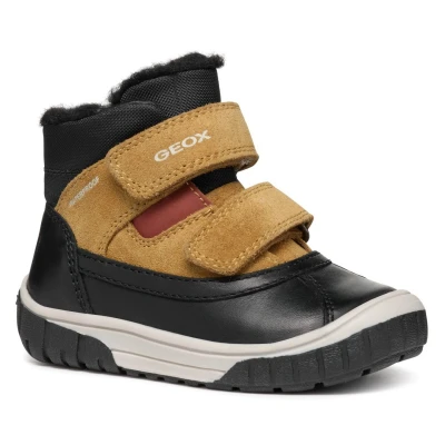 Afbeelding van Geox OMAR BOY WPF Snowboots voor kinderen, Maat: 20, Black/curry Leer en textiel